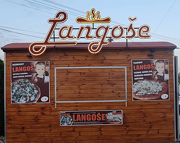 Neonove svetelne logo na plastovom podklade